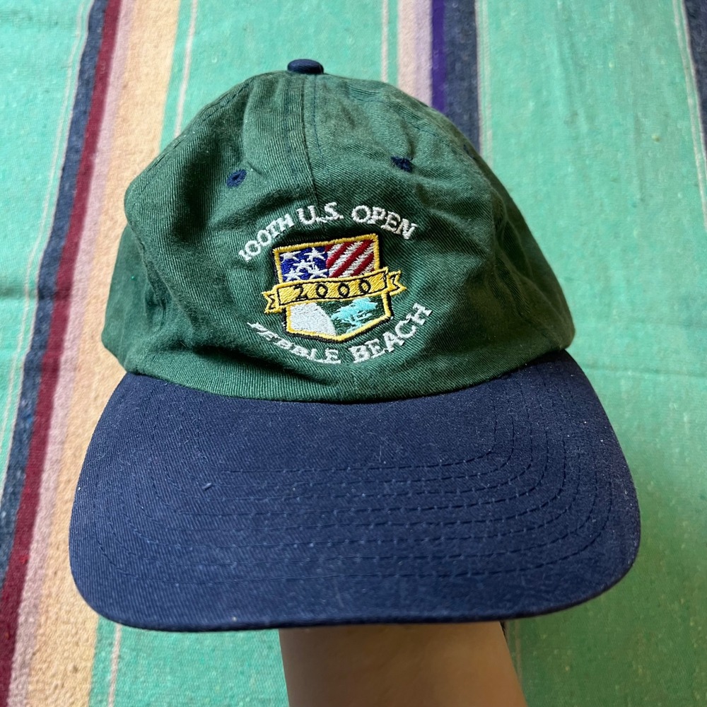 USGA Hat Men OS Green 100th U.S. Open 2000 Pebble Beach Golf Member Cap AW19